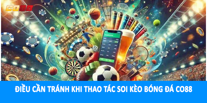 Điều cần tránh khi thao tác soi kèo bóng đá CO88
