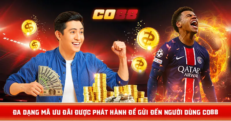 Đa dạng mã ưu đãi được phát hành để gửi đến người dùng CO88